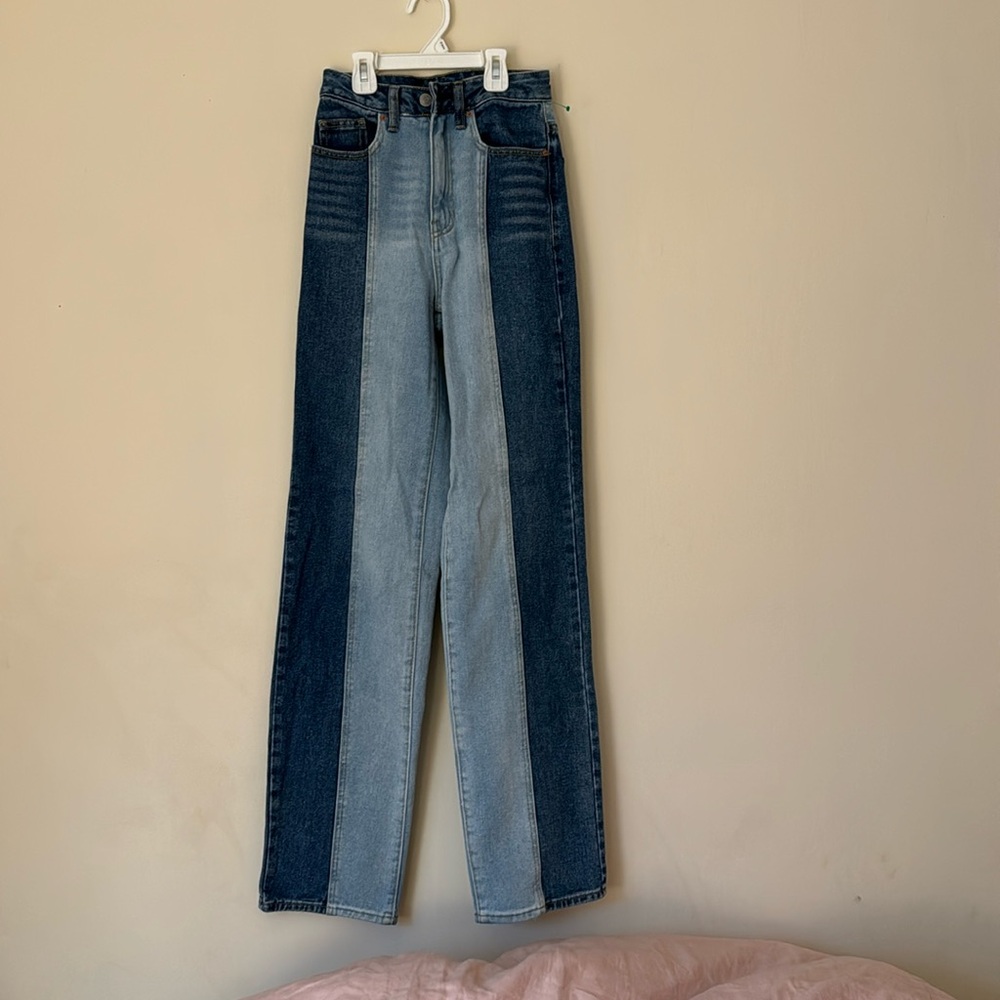Pacsun two tone straight leg jeans